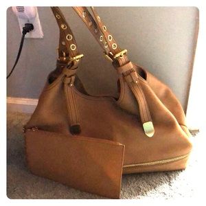 Gorgeous leather camel colored Maxx tote